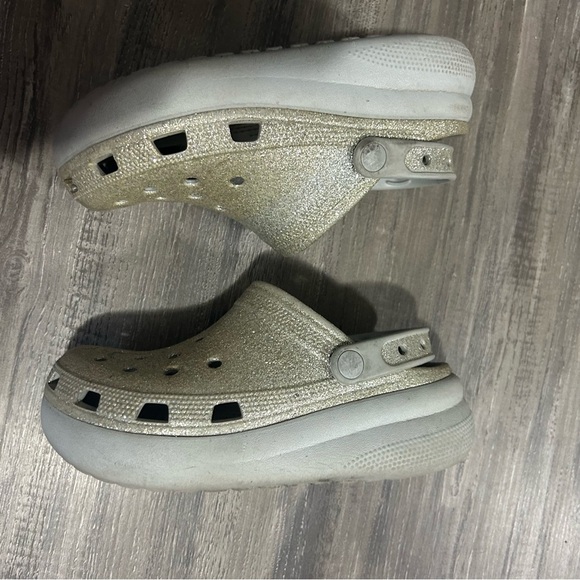 Crocs Platform Silver Glitter Cutie Crush Clogs - Picture 2 of 7